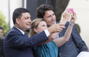 Vladimir Groisman with Justin Trudeau
