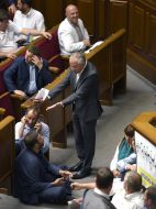 Blocking the rostrum of the Verkhovna Rada