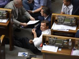 Blocking the rostrum of the Verkhovna Rada
