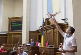 Igor Lutsenko launches quadrocopter