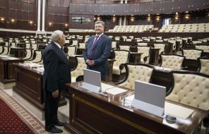 Petr Poroshenko and Oktay Asadov
