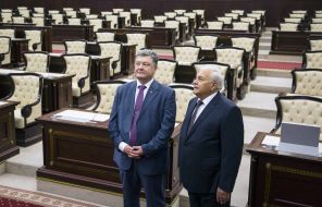 Petr Poroshenko and Oktay Asadov