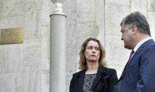 Petr Poroshenko and Isabelle Dumont