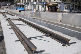 Reconstruction of the tram track