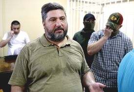 Near the court building