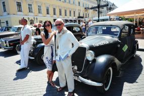 Retro cars exhibition in Odessa