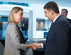 Vladimir Groisman and Federica Mogherini