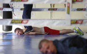 Open training session of the national Olympic boxing team