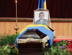 Церемония прощания с командиром 51-й бригады Павлом Пивоваренко