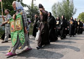 Participants of the religious procession