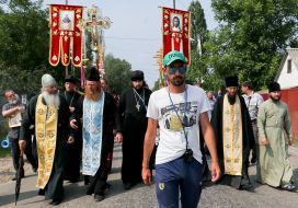 Participants of the religious procession