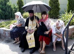 Participants of the religious procession