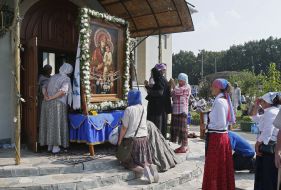 Participants of the religious procession
