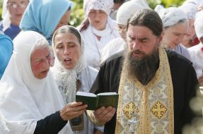 Participants of the religious procession