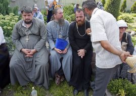 Participants of the religious procession
