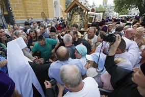Crush during the procession