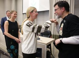 Uliana Suprun with her husband Marko