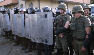 The action near the Obolon court