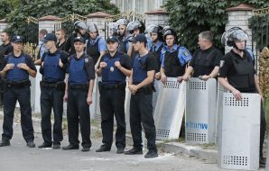 The action near the Obolon court