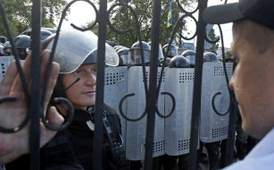 The action near the Obolon court