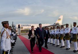 Petr Poroshenko and Marina Poroshenko 