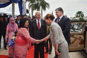 Rossi Mansor, Najib Razak, Petro Poroshenko and  Marina Poroshenko