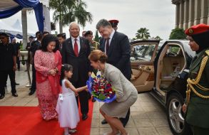 Rossi Mansor, Najib Razak, Petro Poroshenko and  Marina Poroshenko