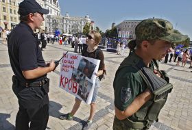 People with placards