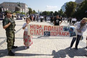 People with placards
