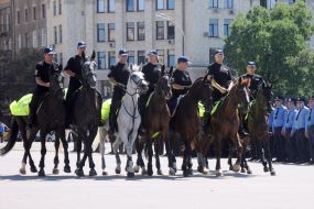 Mounted police during the celebration