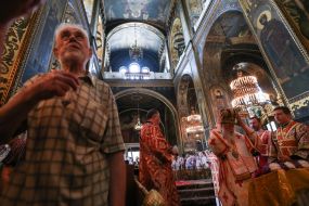 Патриарх Филарет во Владимирском соборе