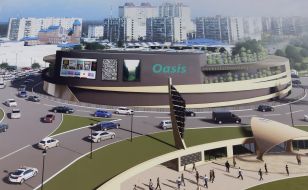 The construction of the shopping center