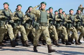 Rehearsal of parade for Independence Day