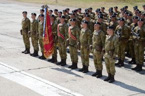 Rehearsal of parade for Independence Day