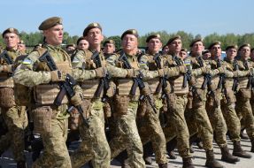 Rehearsal of parade for Independence Day