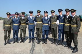 Rehearsal of parade for Independence Day
