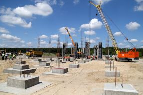 The construction of a factory