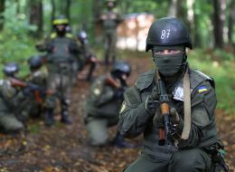 Demonstration classes soldiers of the National Guard Ukraine