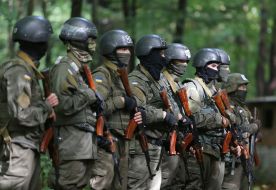 Demonstration classes soldiers of the National Guard Ukraine