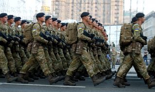 Rehearsal of parade for Independence Day