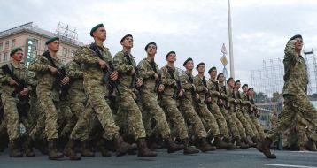 Rehearsal of parade for Independence Day