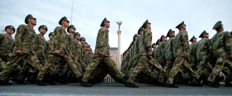 Rehearsal of parade for Independence Day