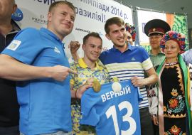 Meeting of Oleg Vernyayev at the airport