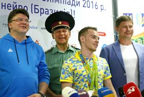 Meeting of Oleg Vernyayev at the airport
