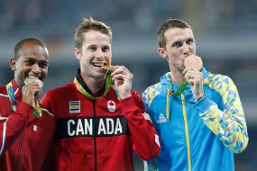 MUTAZ ESSA BARSHIM, Derek Drouin, Bohdan Bondarenko