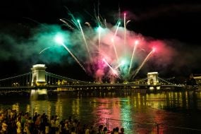 Celebration of the Day St. Stephen in Budapest (Hungary)
