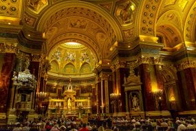 Celebration of the Day St. Stephen in Budapest (Hungary)