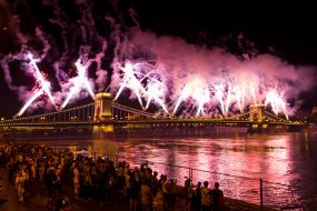 Celebration of the Day St. Stephen in Budapest (Hungary)