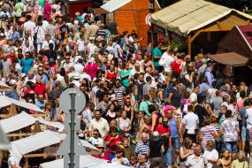 Tourists at the fair