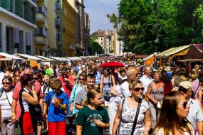 Tourists at the fair
